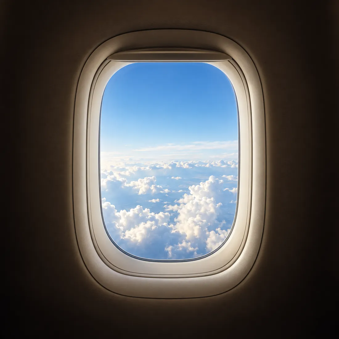 A window seat above the clouds